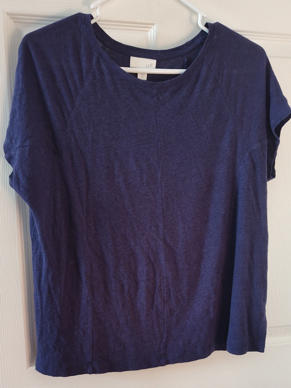 J. Jill Purple Short-Sleeve Crewneck Tee